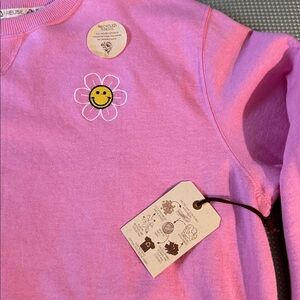 Recycled embroidered crewneck